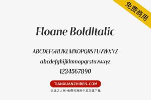 【Floane BoldItalic】免费可商用字体下载