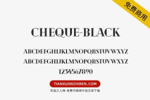 【Cheque-Black】免费可商用字体下载