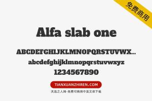 【Alfa slab one】免费可商用字体下载