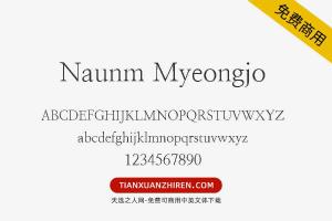 【Naunm Myeongjo】免费可商用字体下载