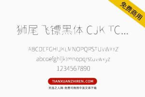 【狮尾飞镖黑体 CJK TC Thin】免费可商用字体下载