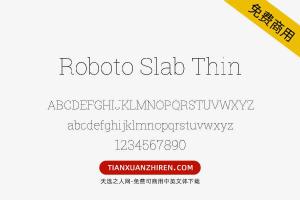 【Roboto Slab Thin】免费可商用字体下载
