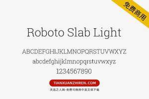 【Roboto Slab Light】免费可商用字体下载