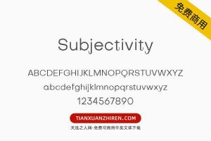 【Subjectivity】免费可商用字体下载