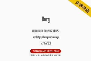 【Borg】免费可商用字体下载