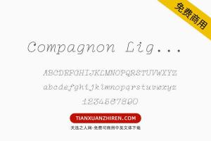 【Compagnon LightItalic】免费可商用字体下载