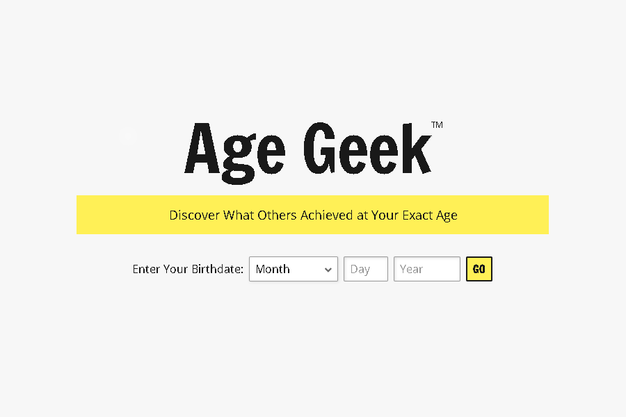 名人在你的年龄时-Age Geek 玩玩就好