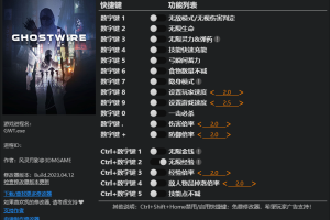 《幽灵线:东京》v1.0-v20230412十七项修改器 免费无毒下载使用风灵月影版