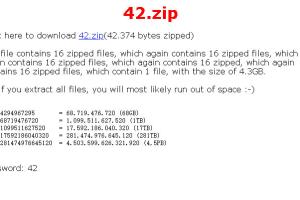 一个被小看的压缩包-42.zip-珍惜电脑,远离此站