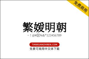 【繁媛明朝】免费可商用字体下载