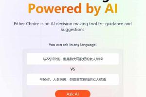 让AI帮你做决定-Either Choice-网站可以让AI通过大数据硬核对比,帮你做出最理性的二选一