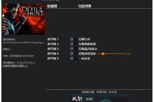 《恶魔狩猎》v1.01五项修改器 免费无毒下载使用风灵月影版
