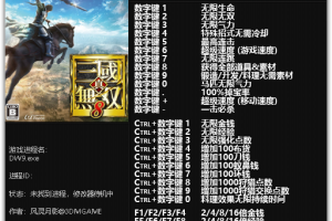 《真三国无双8》v1.0-v1.24二十五项修改器 免费无毒下载使用风灵月影版