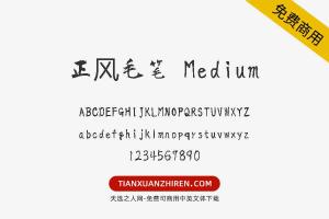 【正风毛笔 Medium】免费可商用字体下载