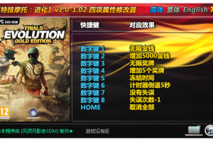 《特技摩托:进化》v1.0-1.02 四项属性修改器免费无毒下载使用风灵月影版