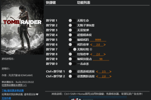 《古墓丽影9》 v1.1.838.0 十二项修改器免费无毒下载使用风灵月影版