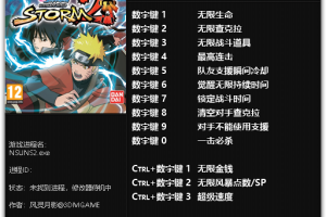 《火影忍者:究极忍者风暴2》v1.0 十三项修改器 免费无毒下载使用风灵月影版
